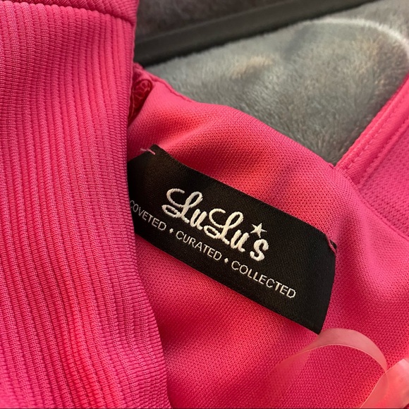 Fuchsia Ribbed Bodycon Mini Dress - Picture 3 of 5